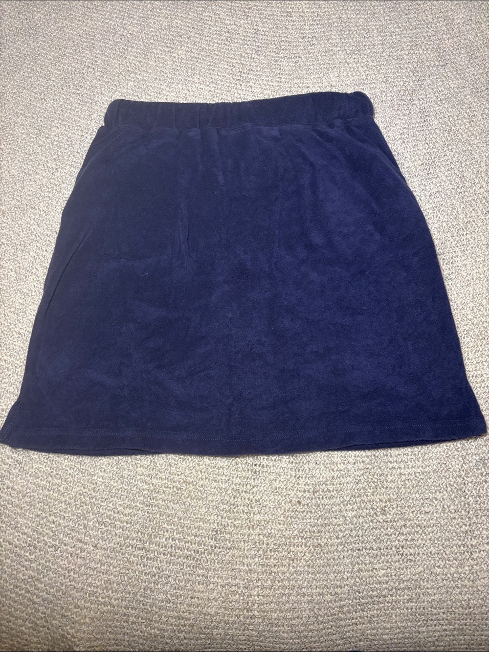 Athletic Navy Pull-On Terry Skirt with Shorts and Pockets - Picture 9 of 9